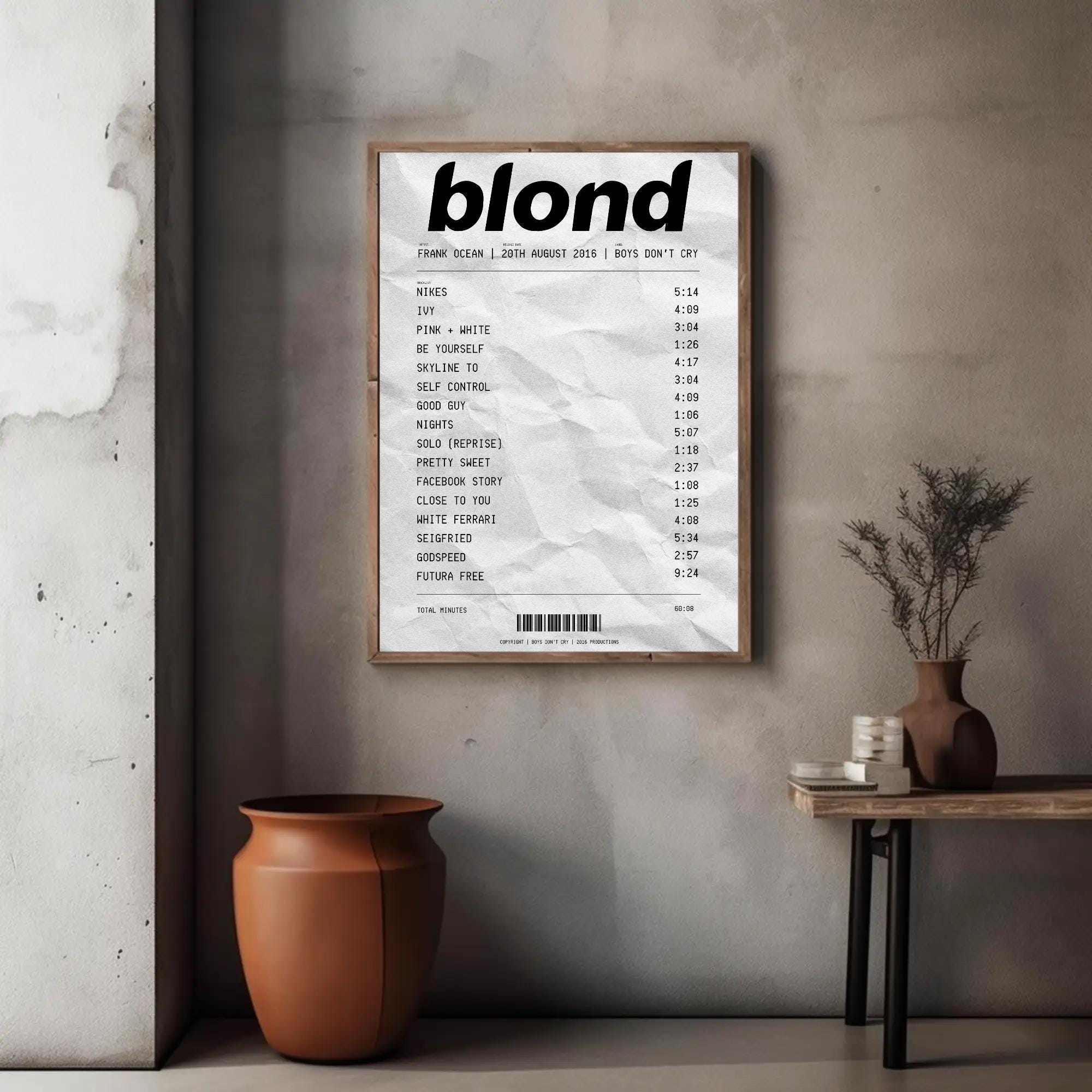 Frank Ocean Blond Album Tracklist