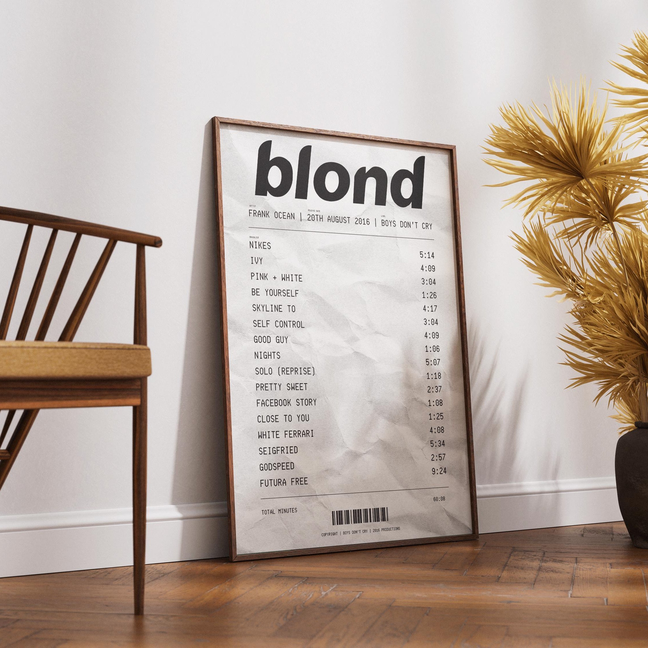 Frank Ocean Blond Album Tracklist