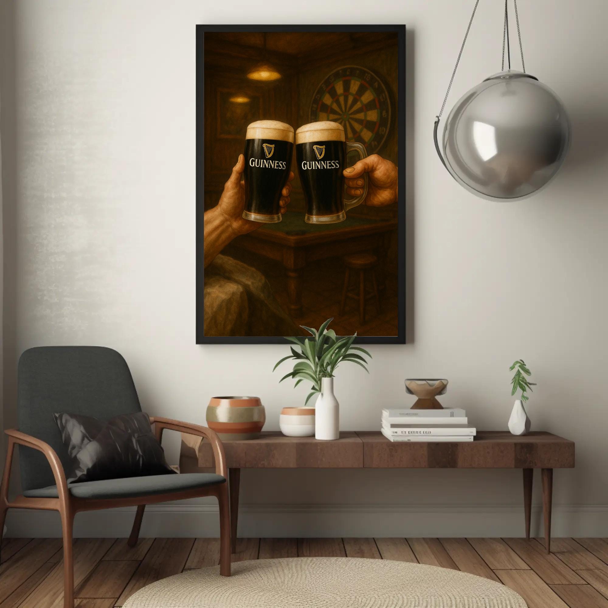 Guinness in hand