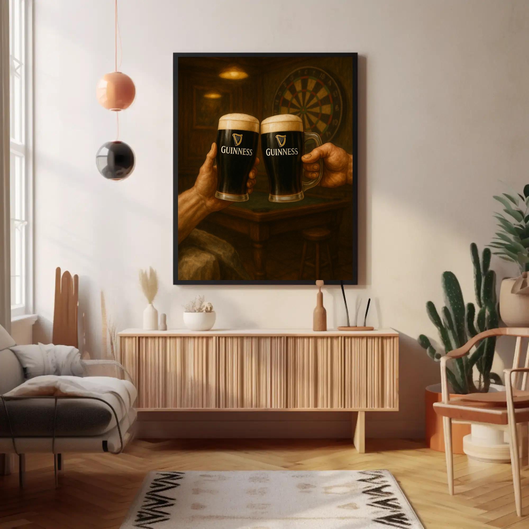 Guinness in hand