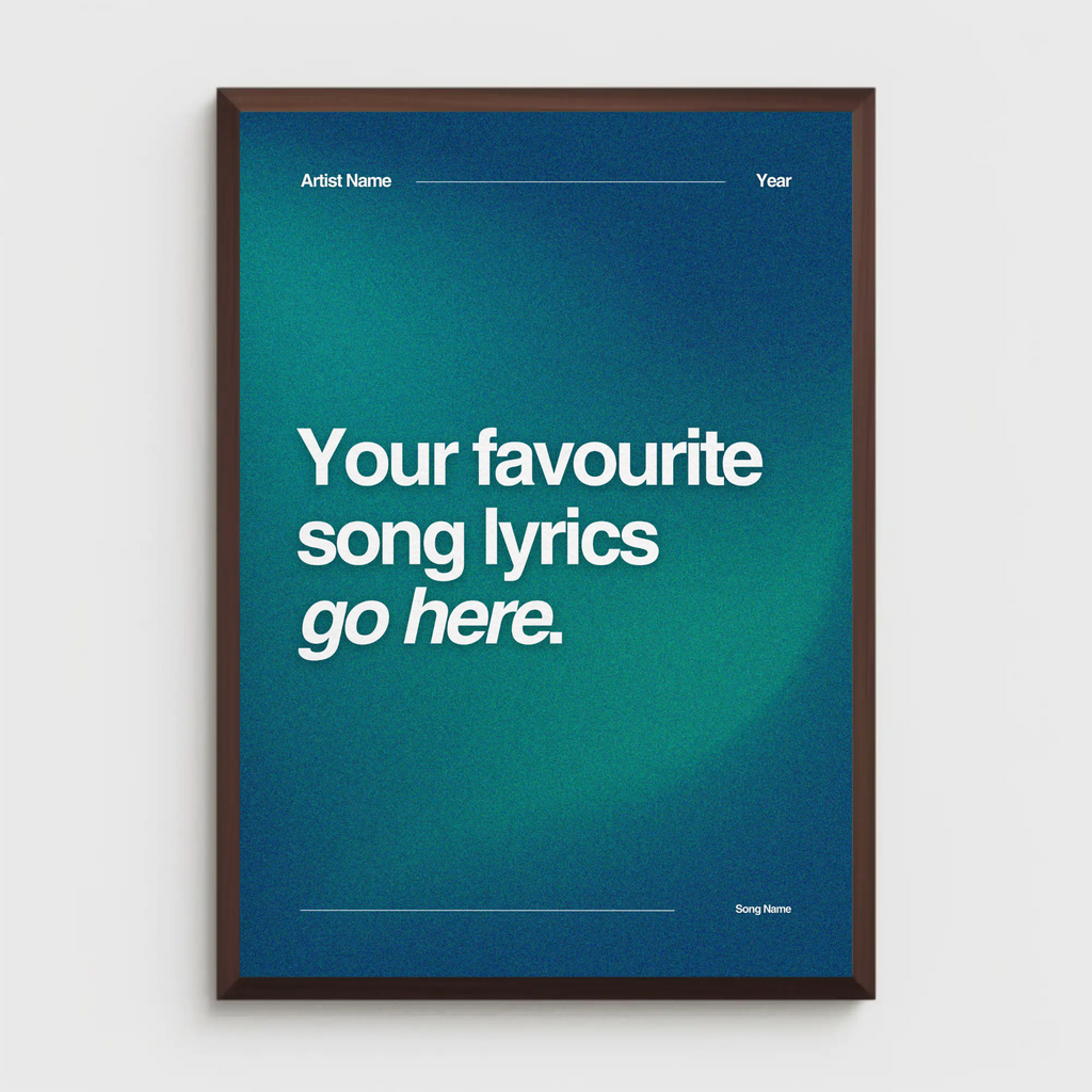 CUSTOM LYRIC PRINT