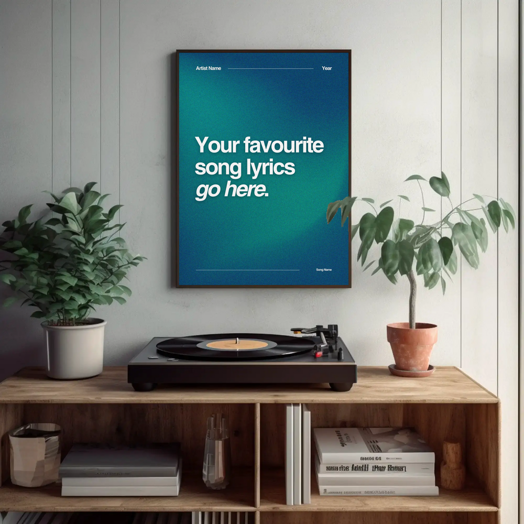 CUSTOM LYRIC PRINT